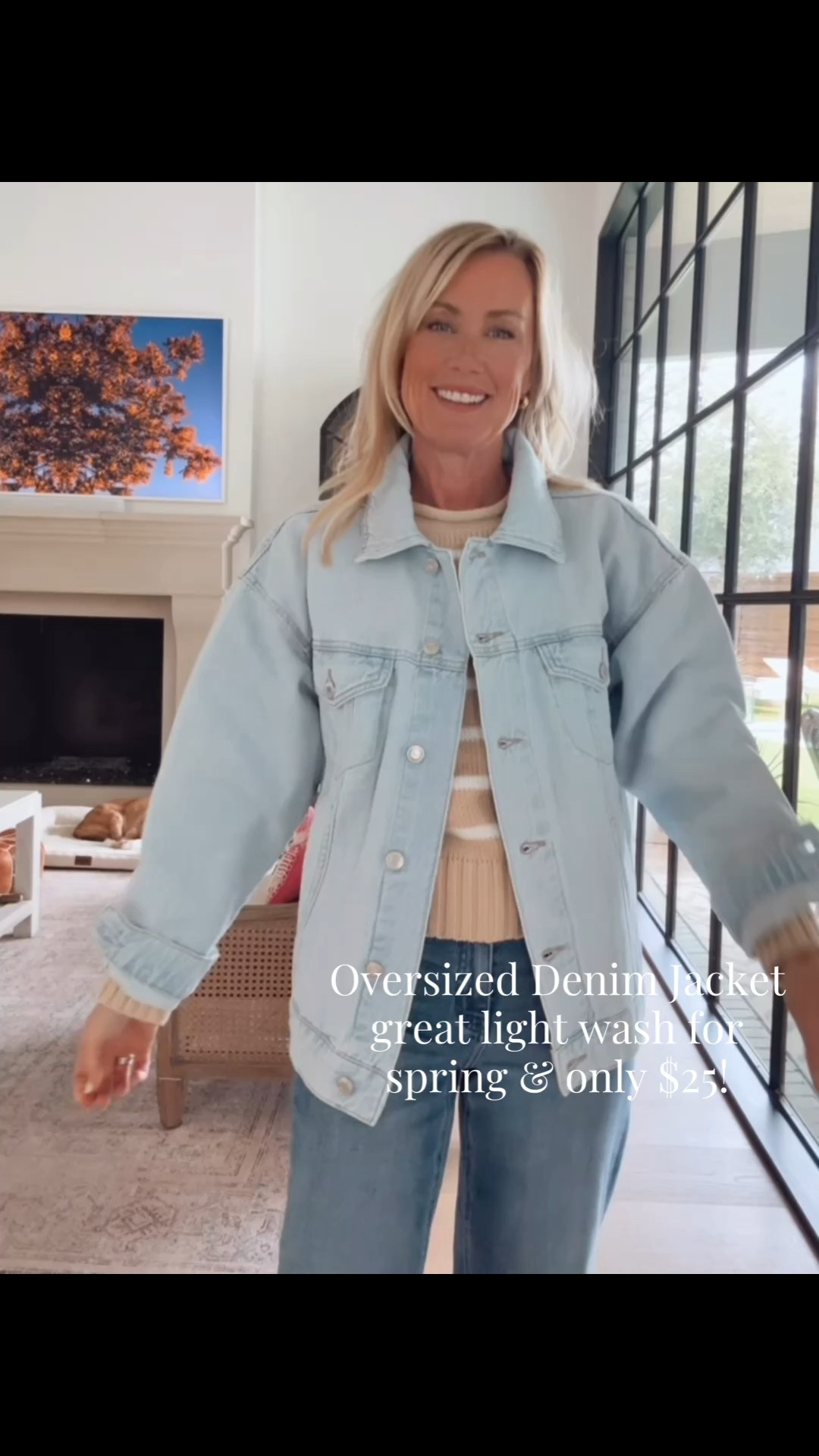 Loving Lately | Hi Sugarplum! 

This fit, wash and quality of this oversized jacket are so good!

Jacket: XXS (size down!)
Sweater: XS
Jeans: 26x30

#LTKOver40 #LTKSeasonal #LTKootd