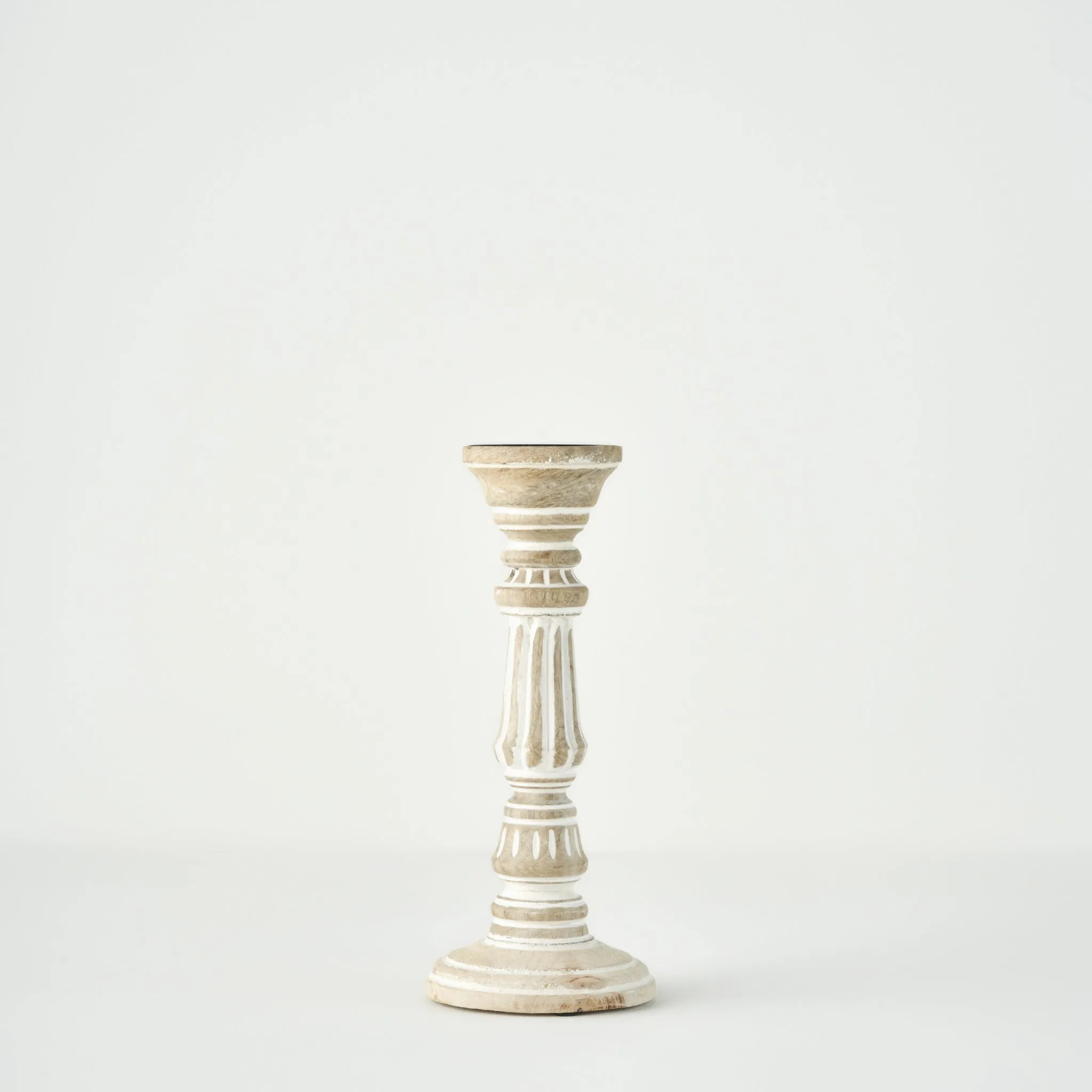 Esta Mango Wood Taper Candle Holder - Bella Maison | Bella Maison USA
