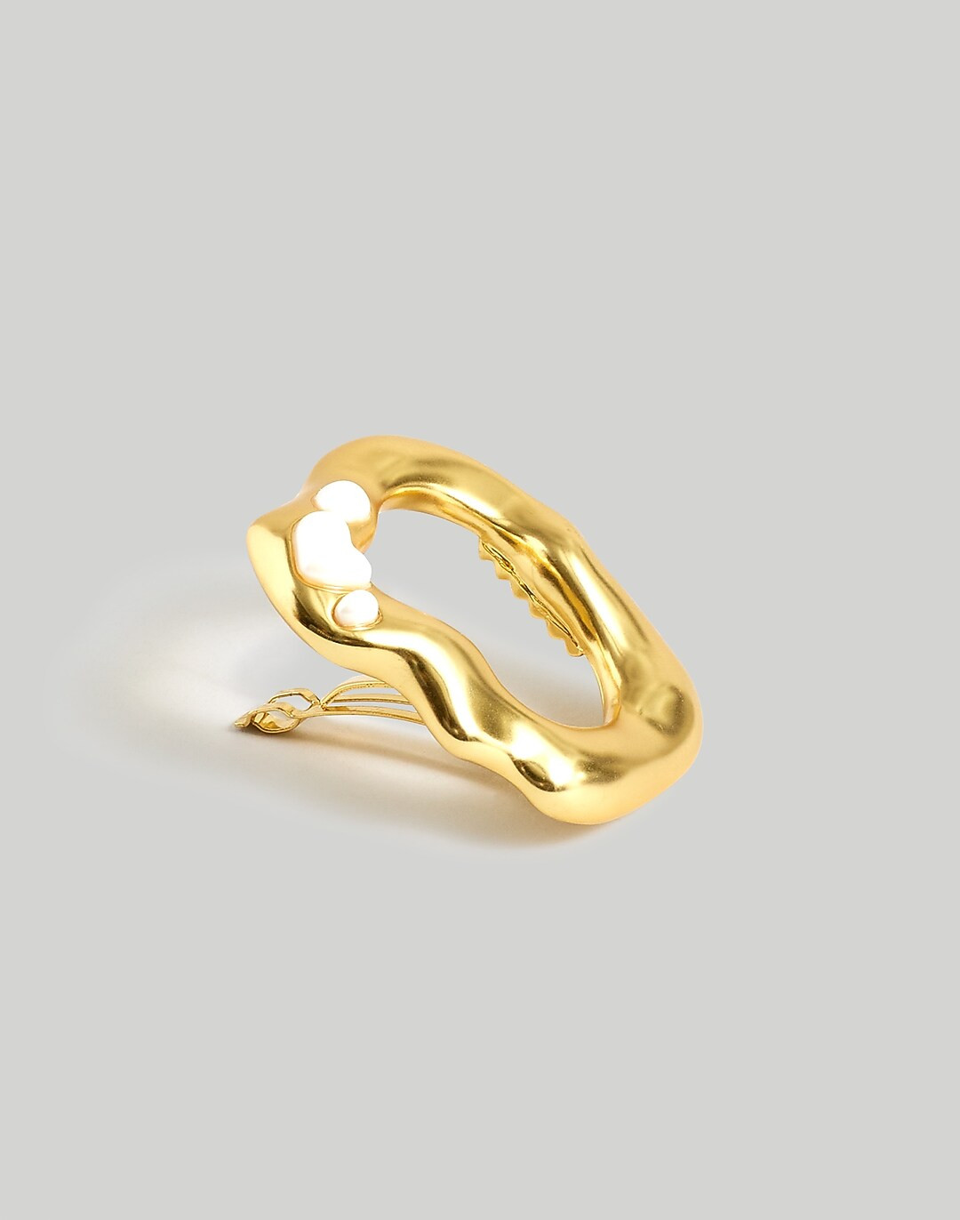 Sculptural Pearl Circle Barrette | Madewell