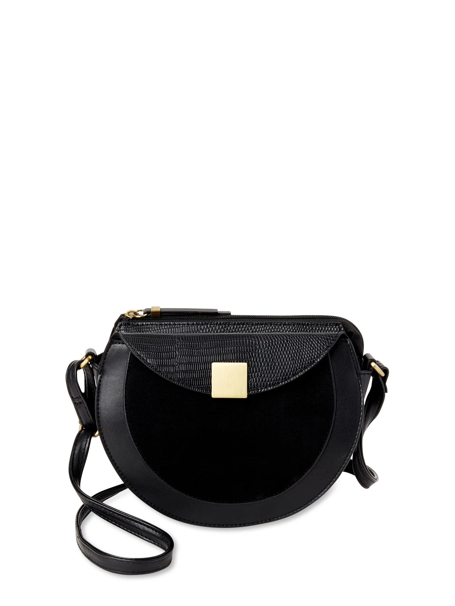 Time and Tru Bailey Women's Crossbody Bag with Front Flap Magnetic Pocket | Walmart (US)