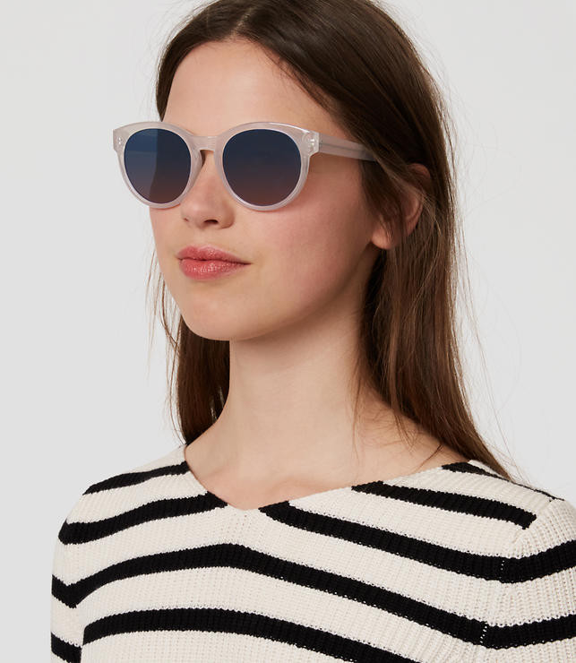 Cheetah Print Round Sunglasses | LOFT