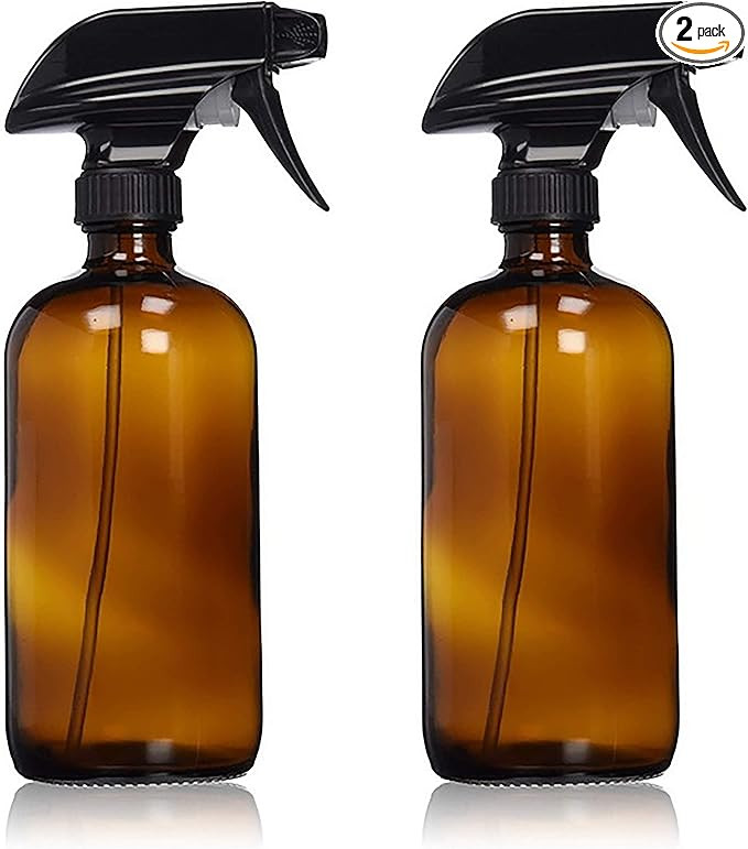 Manufacturer Direct Amber Glass Spray Bottle (16 oz, 2 pk) With BONUS Waterproof Labels & Multi-F... | Amazon (US)
