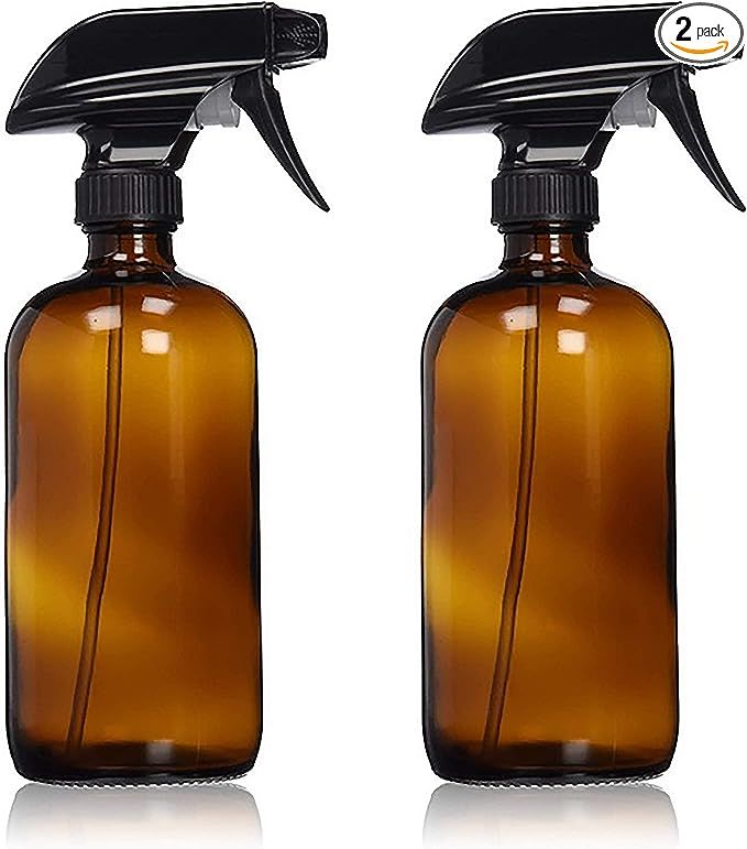 Manufacturer Direct Amber Glass Spray Bottle (16 oz, 2 pk) With BONUS Waterproof Labels & Multi-F... | Amazon (US)