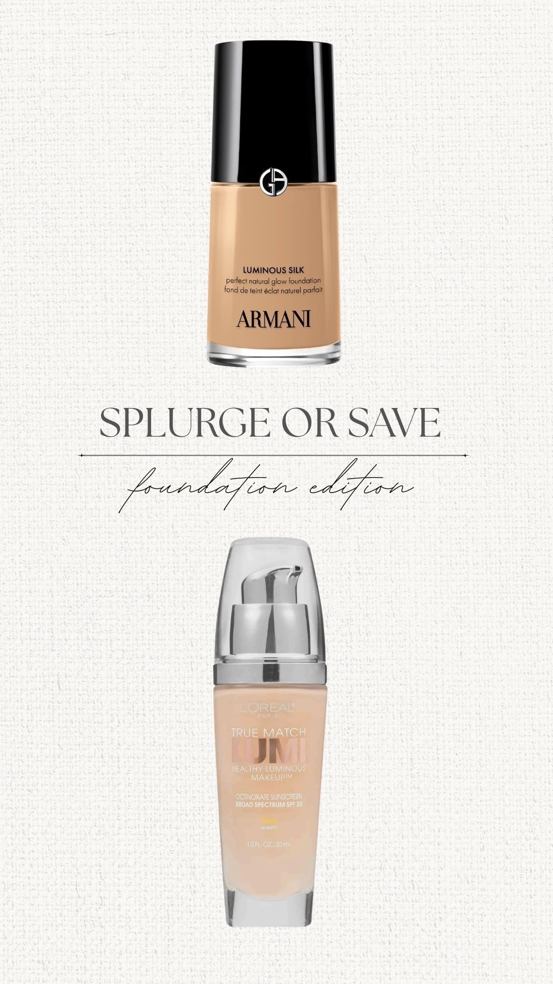 Splurge or Save: Foundations Edition 💄✨ Whether you’re chasing that flawless, high-end finish or want a drugstore dupe that delivers the same glow, I’ve rounded up my favorite foundations for every budget! Link down below for the ultimate mix of luxury favorites and affordable alternatives—perfect for creating a flawless base without compromise. #SplurgeOrSave #LuxuryDupes #DrugstoreBeauty #FlawlessSkin #MakeupMustHaves

#LTKBeauty #LTKSaleAlert #LTKOver40 #LTKBeauty