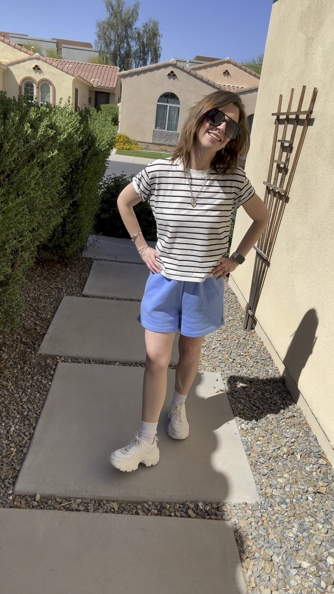 Soccer Mom Outfit
✨
Striped shirt, mom fashion, vintage Sunday short, mom style, white platform sneakers, sports mom outfit ideas
✨
Fashion Finds, Casual Style
#ootd

#LTKshoecrush #LTKstyletip #LTKVideo