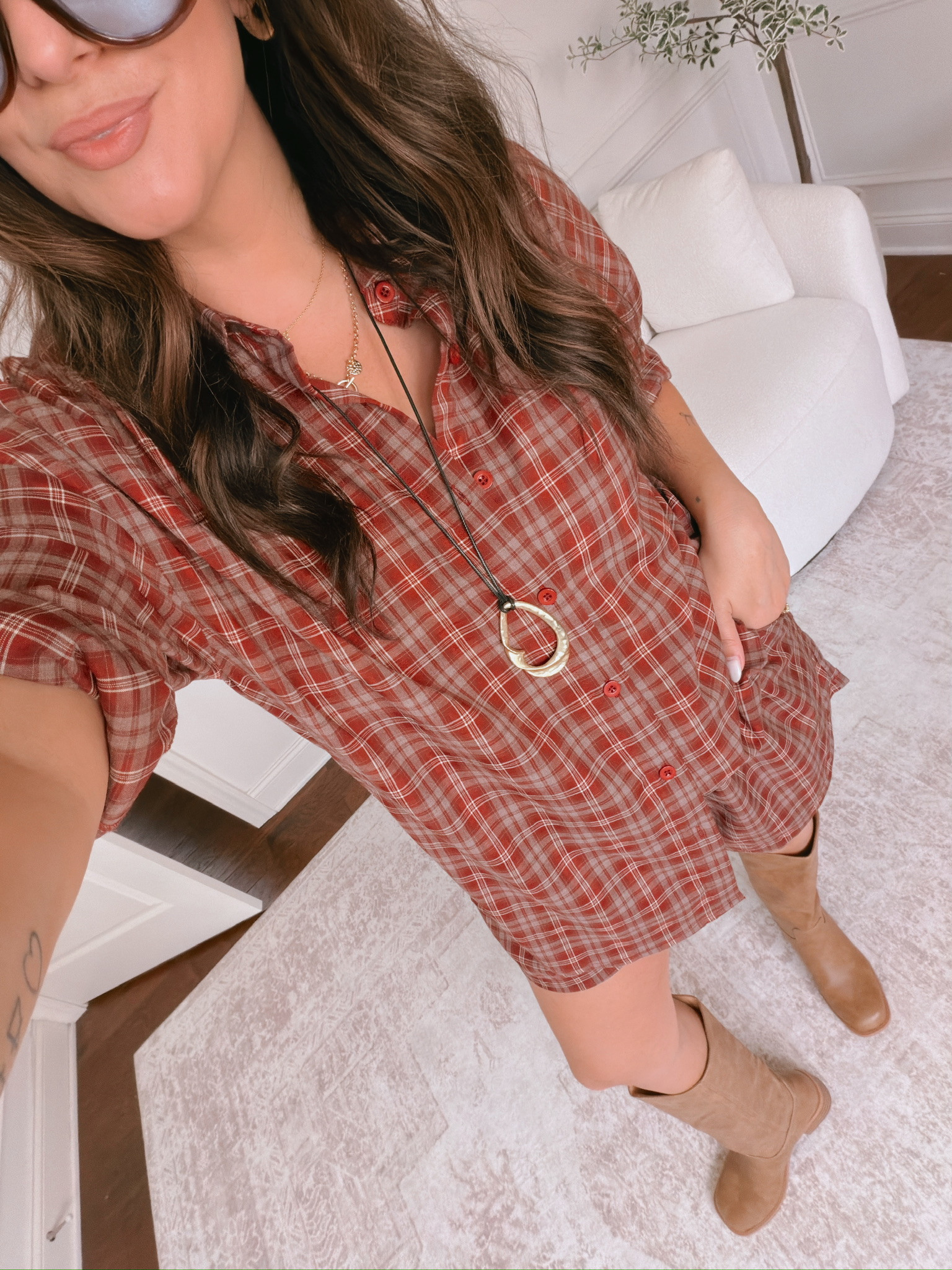 wearing an XL 

 #LTKSeasonal #LTKMidsize