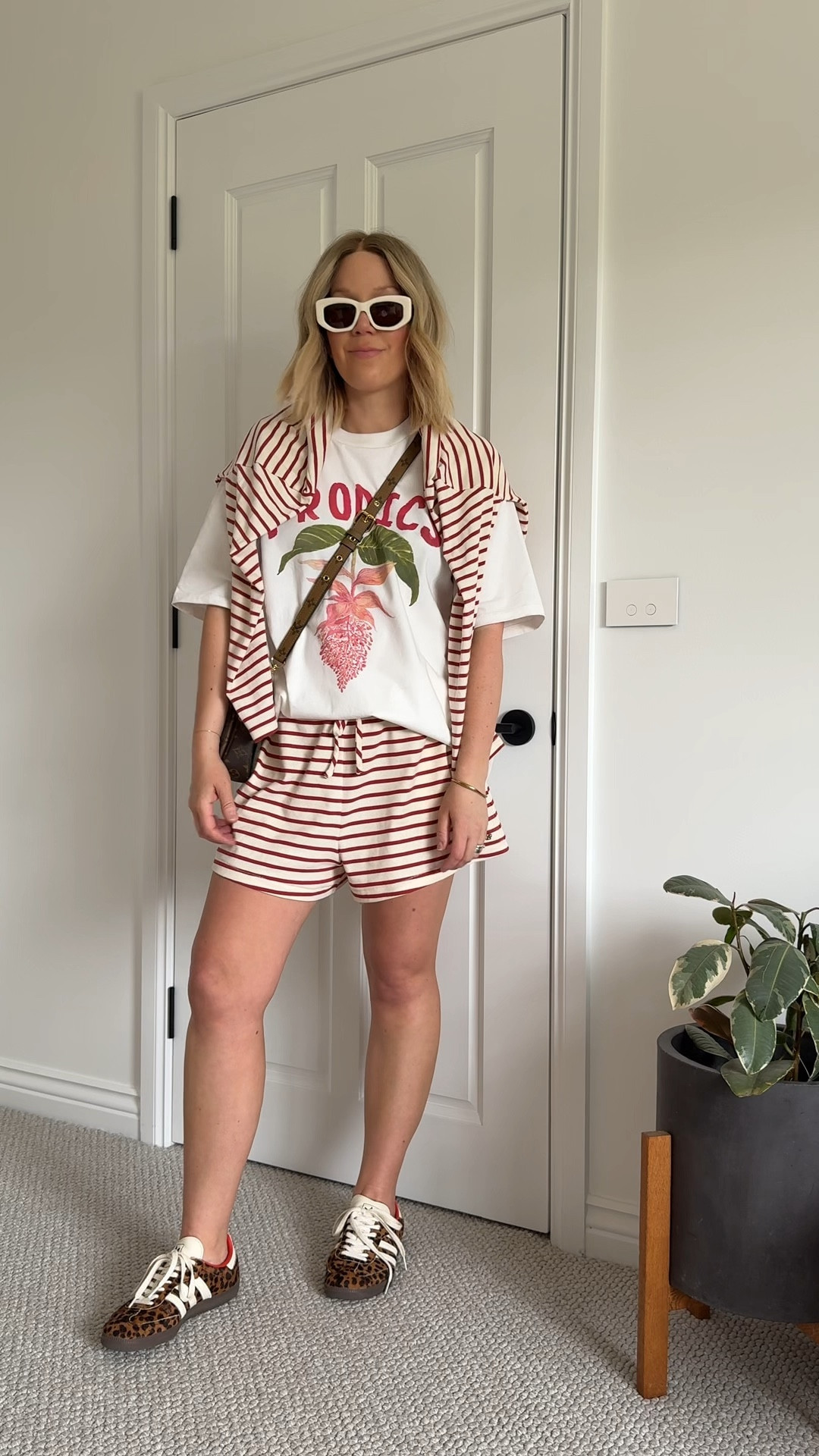 Styling my new *favourite* comfortable Dissh stripe matching set. I’m wearing a medium top and shorts. Wearing an XS/S in the Henne denim jacket.

Printed tee is Maku the Label but I have linked alternatives. 

#LTKsummer #LTKspring #LTKaustralia