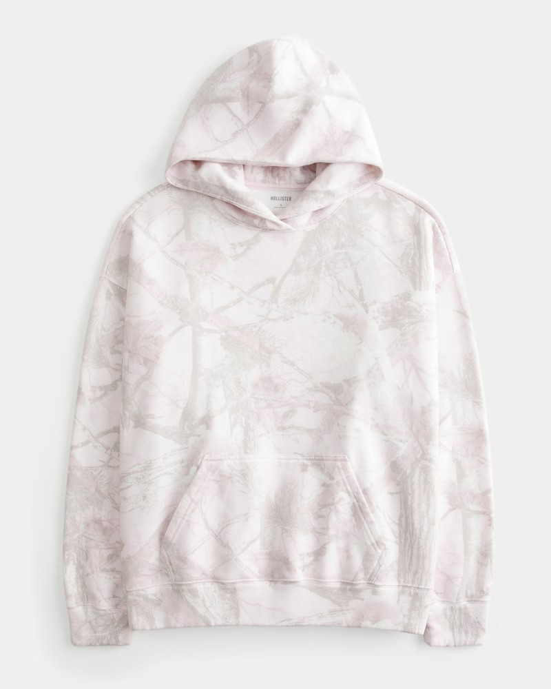 Oversized Pink Camo Hoodie | Hollister (US)