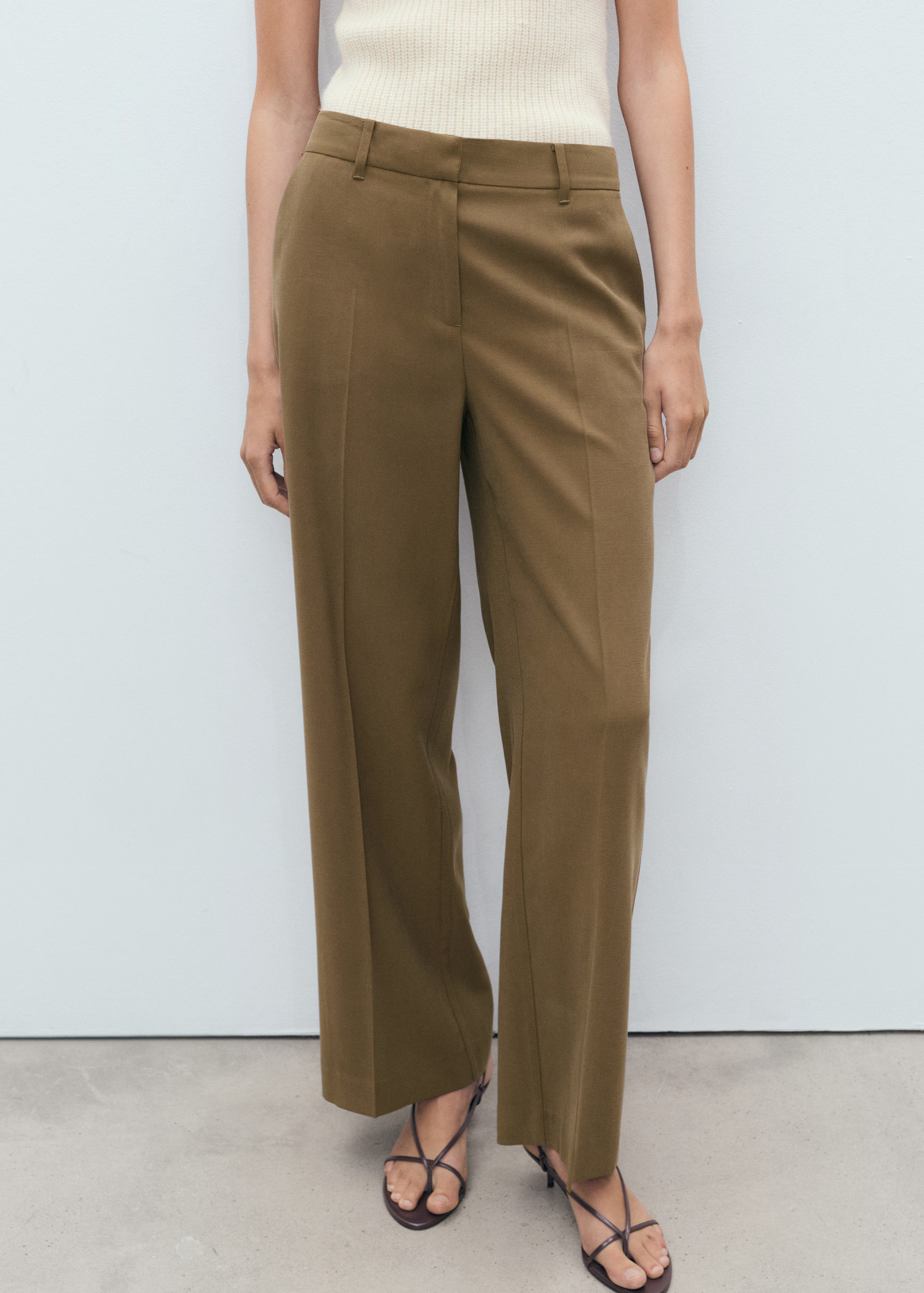 Straight mid-rise pants | Mango (US/MX/AU)