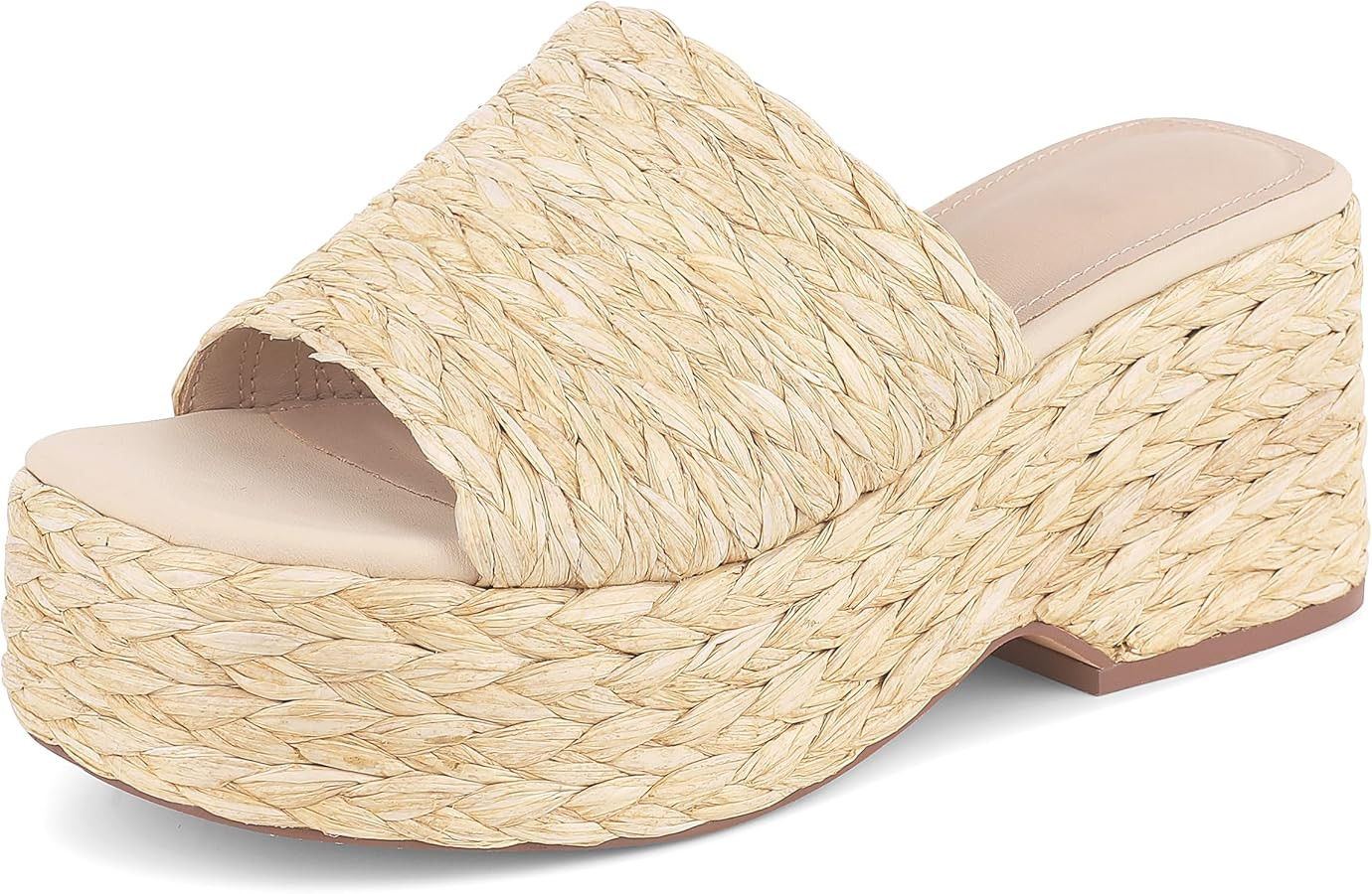 Platform Espadrille Sandals for Women，Platform Slip on Wedges Slides Bohemia Sandals Flatform O... | Amazon (US)