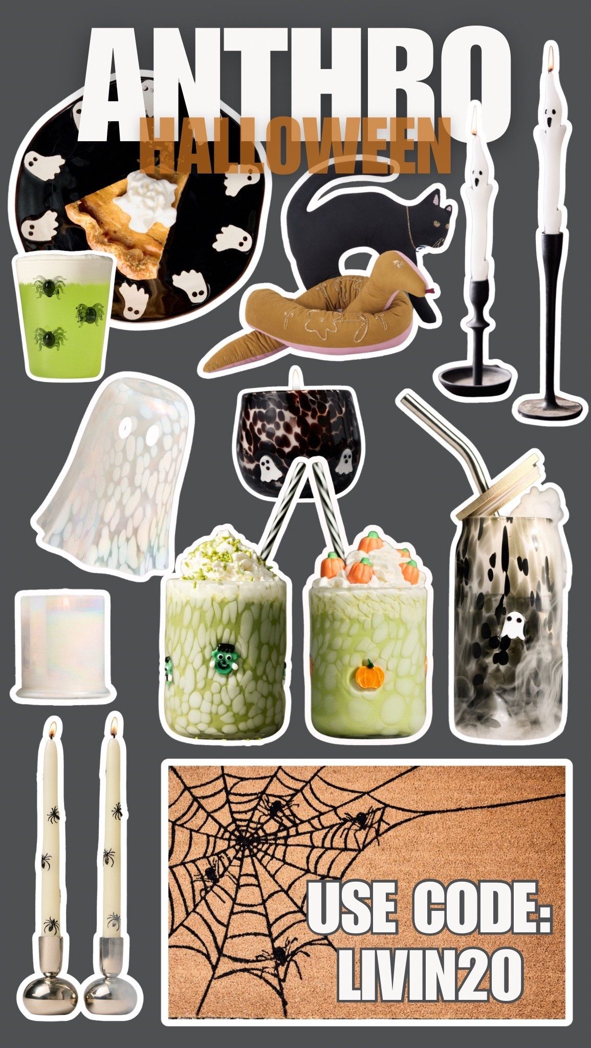 GET 20% OFF ORDERS $100 OR MORE AT ANTHRO HALLOWEEN WITH MY CODE: LIVIN20 
🤩🤩🤩🤩🤩🤩

#LTKHome #LTKSeasonal #LTKSaleAlert
