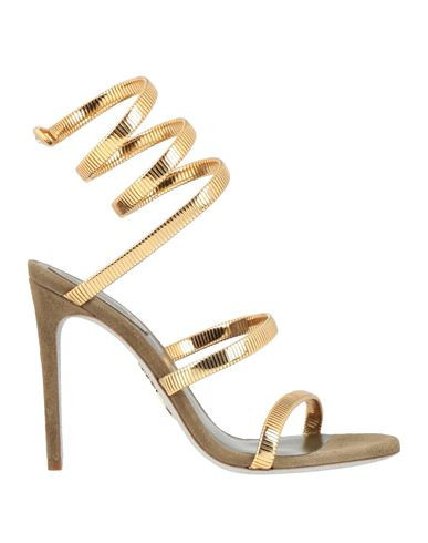 Rene' Caovilla Woman Sandals Gold Size 5.5 Metal | YOOX (US)