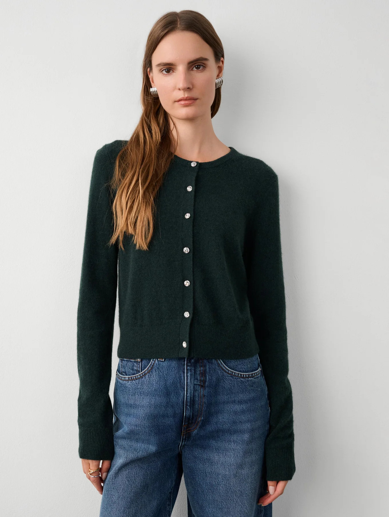 Cashmere Embellished Cardigan | White and Warren