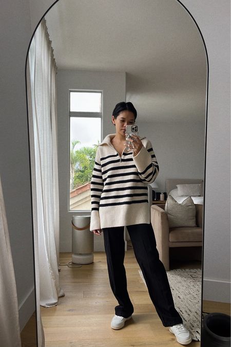 Fall Stripe Sweater Outfit 

#LTKstyletip #LTKfindsunder100