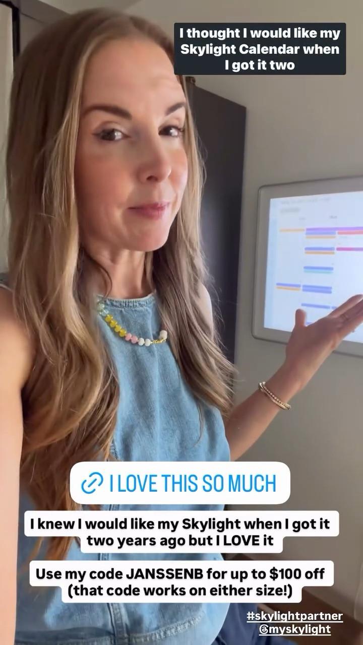 #skylightpartner @myskylight
I knew I would like my Skylight calendar 2 years ago, but I LOVE it 💕 

Use my code JANSSENB for up to $100 off (works on either 15” or 27” size)

#LTKKids #LTKmomlife #LTKHome
