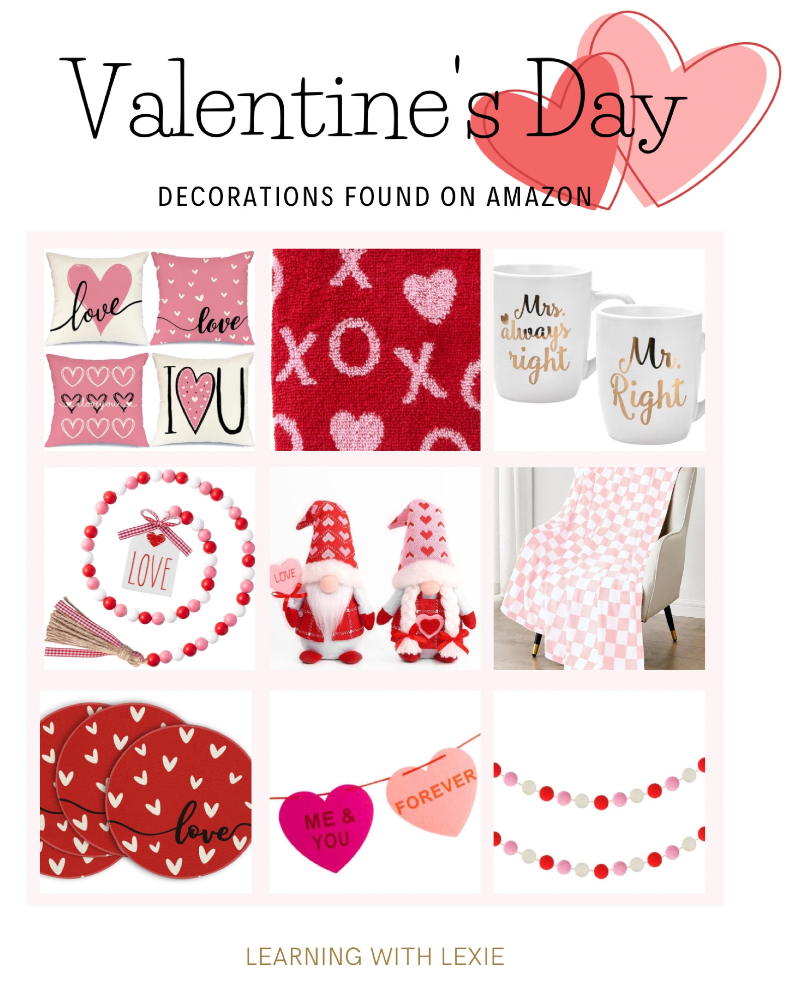 Valentine’s Day Decorations. Valentine’s Day. February decor  

#LTKSeasonal #LTKfindsunder50 #LTKhome