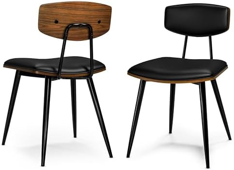 SIMPLIHOME Mavis Dining Chairs - Mid-Century Modern Iron Frame and Vegan Faux Leather Kitchen Cha... | Amazon (US)