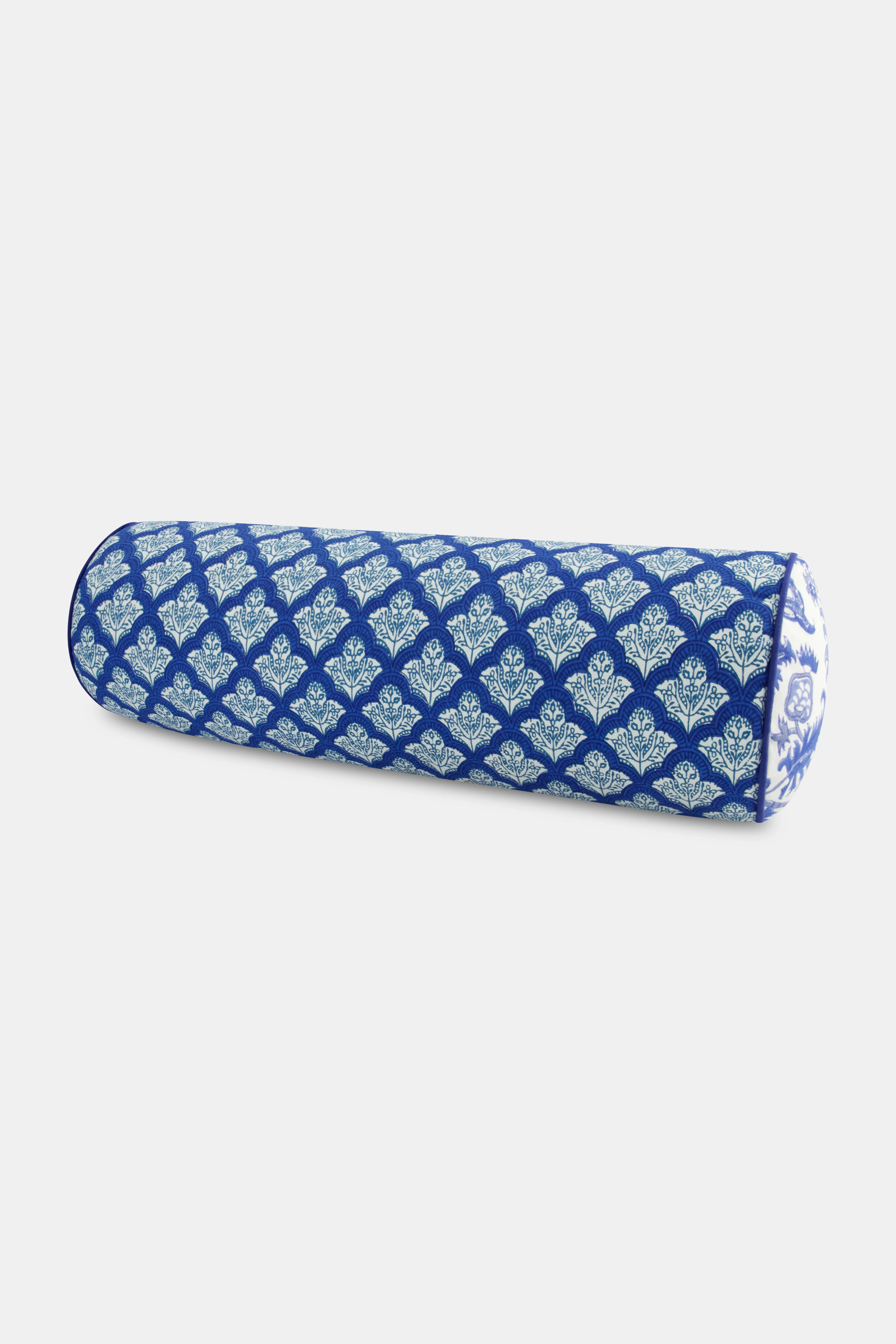 Jemina Bolster Pillow BLUE / 8 X 24 | Roller Rabbit