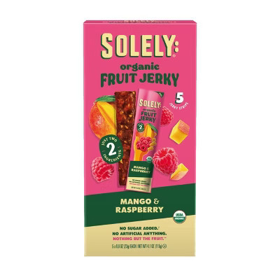 Solely Mango and Raspberry Fruit Snack Jerky - 4.1oz/5ct | Target