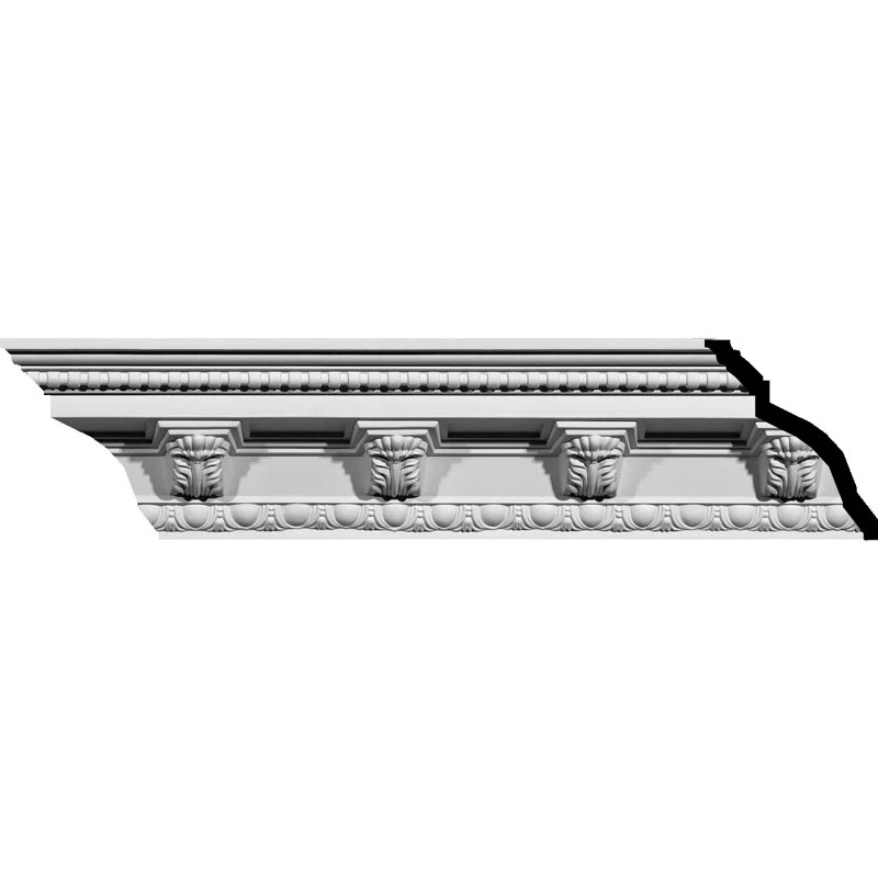 Ekena Millwork 5 1/4"H x 5 1/4"P x 7 1/2"F x 94 1/2"L Attica Acanthus Leaf Crown Moulding & Revie... | Wayfair North America