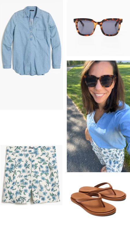 80 degrees + a day jam packed with video calls = business on top, shorts on the bottom 😎 I adore the print & fit of these shorts 

#LTKVideo #LTKSeasonal #LTKStyleTip