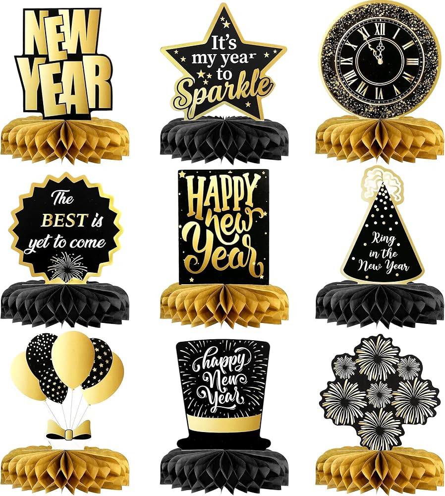 KatchOn, Huge New Years Centerpieces for Tables - Pack of 9 | New Year Table Decorations 2026 | H... | Amazon (US)
