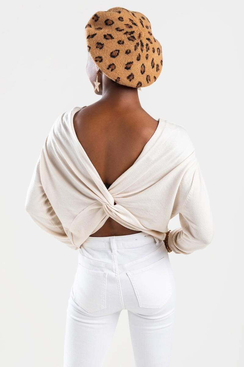 Anellah Knot Back Sweater | Francesca’s Collections