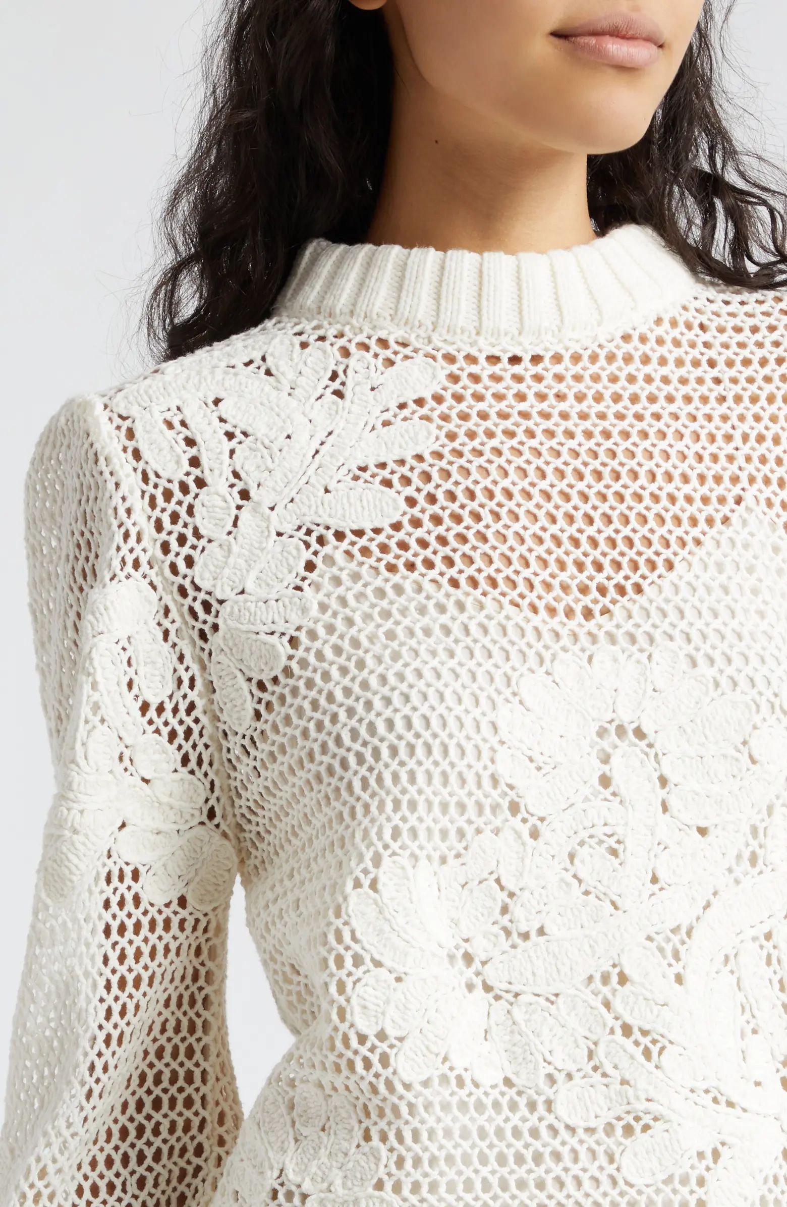 Open Stitch Embroidered Sweater | Nordstrom