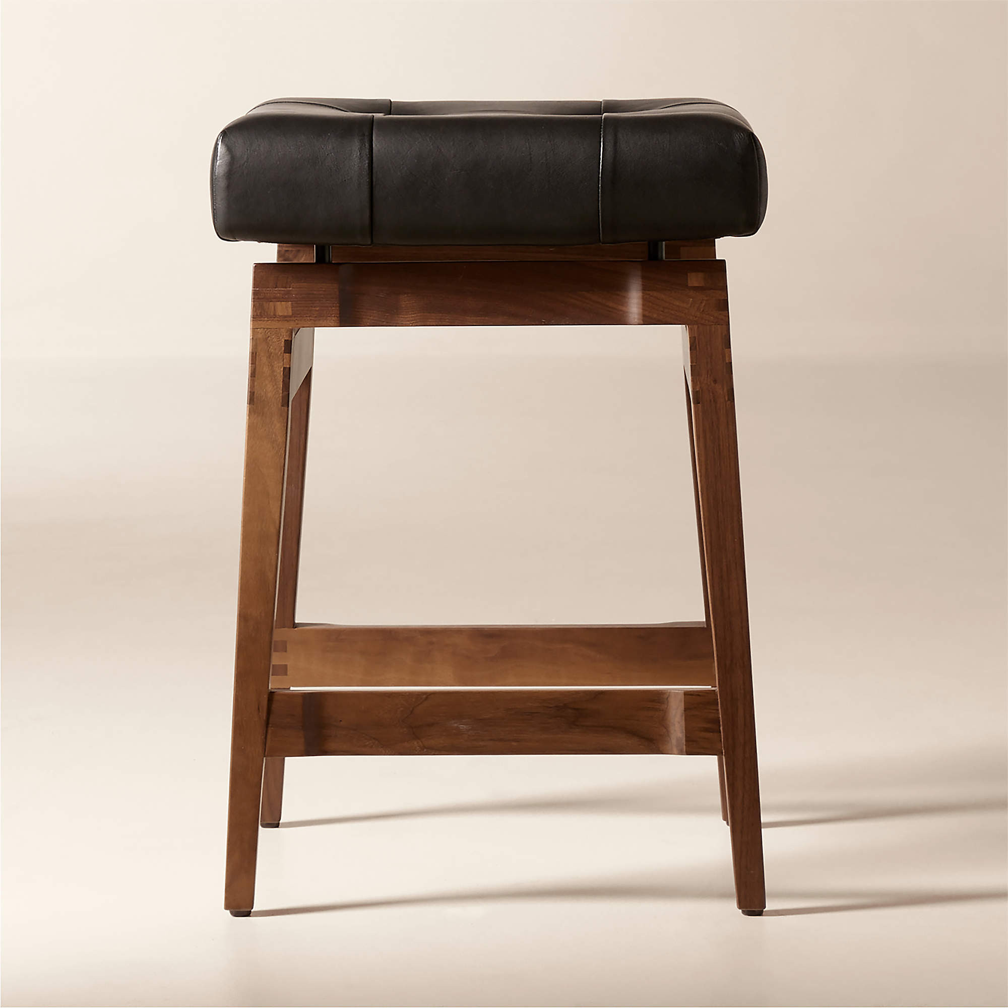 Briosco Black Leather Counter Stool by Gianfranco Frattini + Reviews | CB2 | CB2