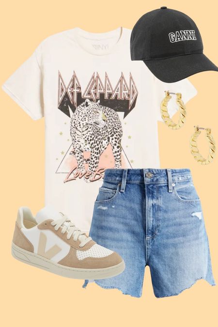 Casual style 
Weekend wear
New mom look
Sneaker
Graphic tee
Ganni 
Spring outfit
AGOLDE shorts 

#LTKunder100 #LTKstyletip #LTKtravel