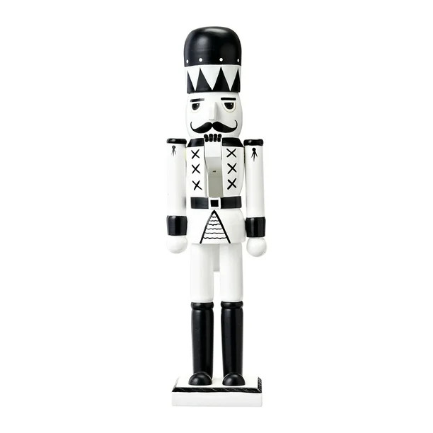 Holiday Time Black and White Decorative Nutcracker - Walmart.com | Walmart (US)