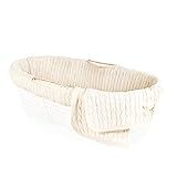 Tadpoles Deluxe Cable Knit Moses Basket Bedding Only Set, Ivory | Amazon (US)
