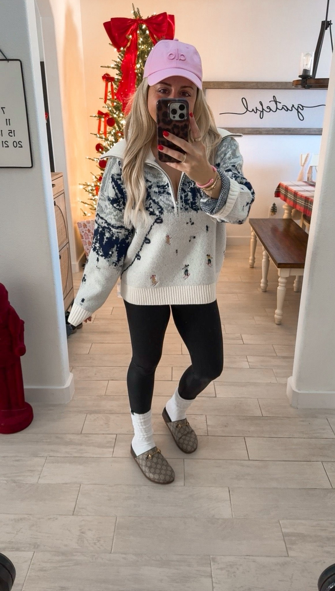 Comfy holiday outfit 
Large sweater 
Align leggings
Gucci clogs tts

#LTKHoliday #LTKGiftGuide #LTKootd