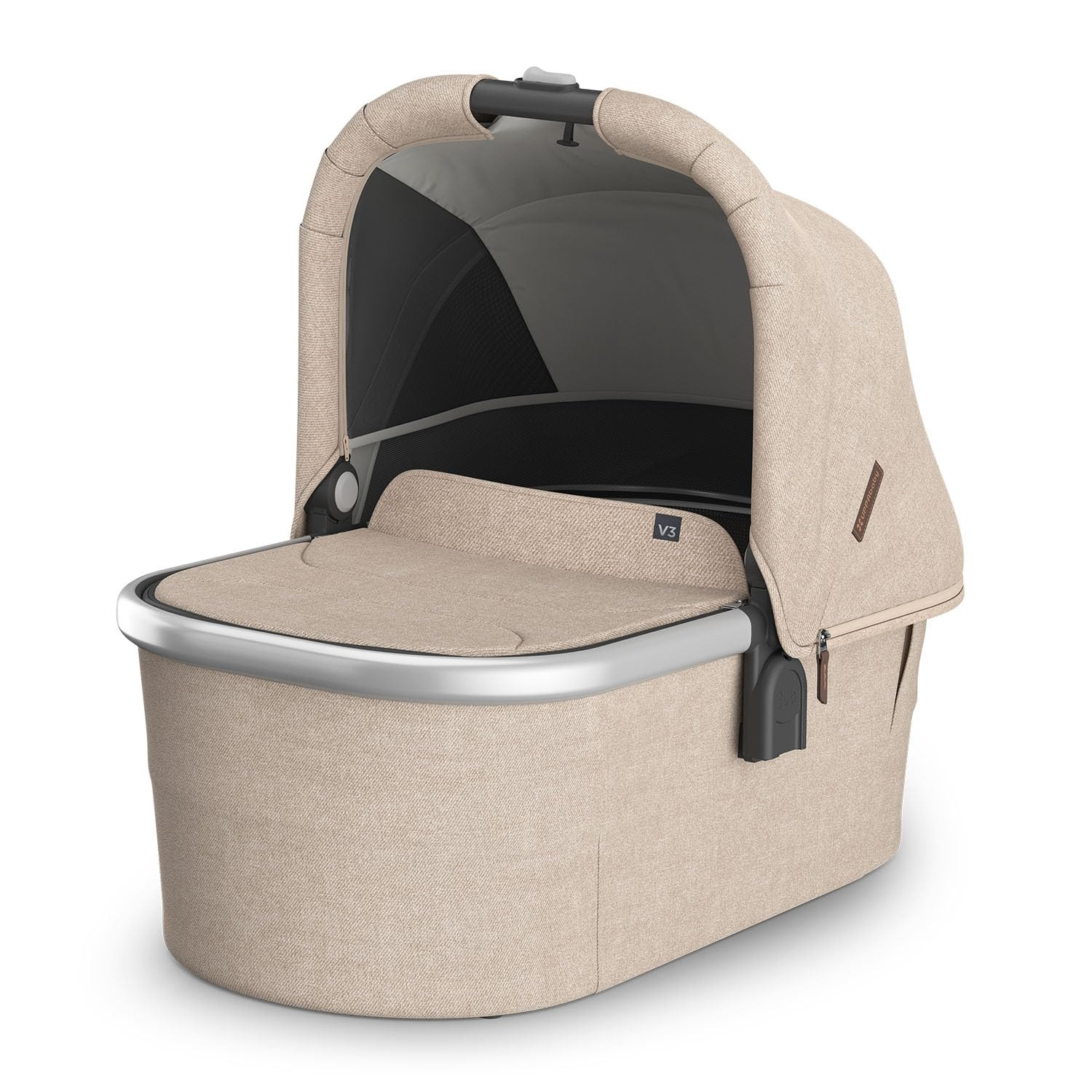 UPPAbaby Bassinet V3 - Compatible with Vista, Cruz, Ridge Strollers - Overnight Sleep Solution - Mattress, Sheet and Bug Shield Included - Declan (Oat Mélange/Silver Frame) | Amazon (US)