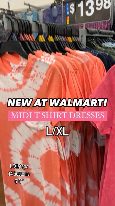New $13.98 midi t shirt dresses at Walmart!  Tried on a large and an xl and definitely prefer the xl for a little more room around the tummy area!  These are so cute and such a  great lightweight dress for warmer weather!  Cannot wait to wear this one on vaca!  

#LTKfindsunder50 #LTKmidsize #LTKSeasonal