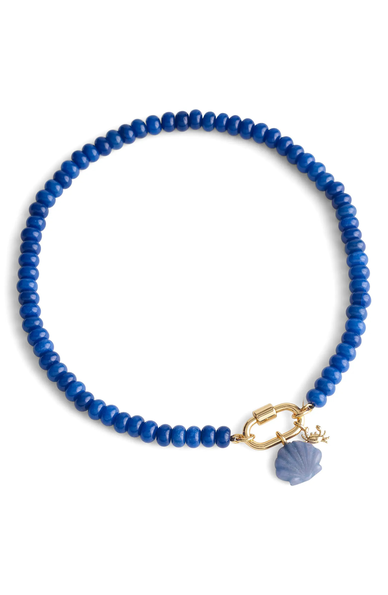Madewell Semiprecious Bead Carabiner Charm Necklace | Nordstrom | Nordstrom