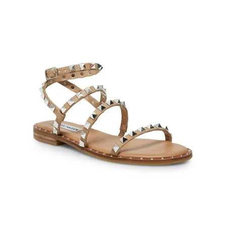 STEVE MADDEN Womens Beige Studded Comfort Travel Round Toe Buckle Gladiator Sandals Shoes 10 | Walmart (US)