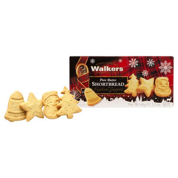Walkers Festive Shapes Pure Butter Shortbread - 2.1oz | Target