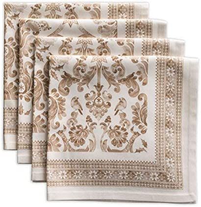 Maison d' Hermine Allure 100% Cotton Soft and Comfortable Set of 4 Napkins Perfect for Family Din... | Amazon (US)