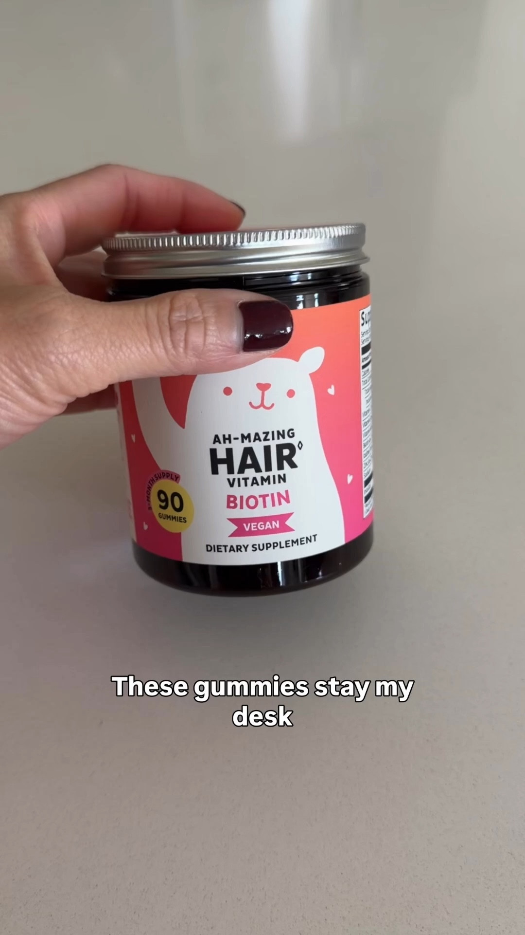 One gummy a day ✨ These gummy bear vitamins support stronger, healthier hair, nails and skin. They taste like berries. 

The bottles stay on my desk as a natural daily routine to fit into my schedule for healthy hair,l and glowing skin. They’re clinically backed, made by women for women and are vegan, lactose-free and non-gmo. 

I have the 90 day supply. Try it now on sale with code: SPRING20

Vitamins, Bears with Benefits, gummy bear vitamins, women’s health, The Stylizt 




#LTKSaleAlert #LTKBeauty #LTKmorningroutine