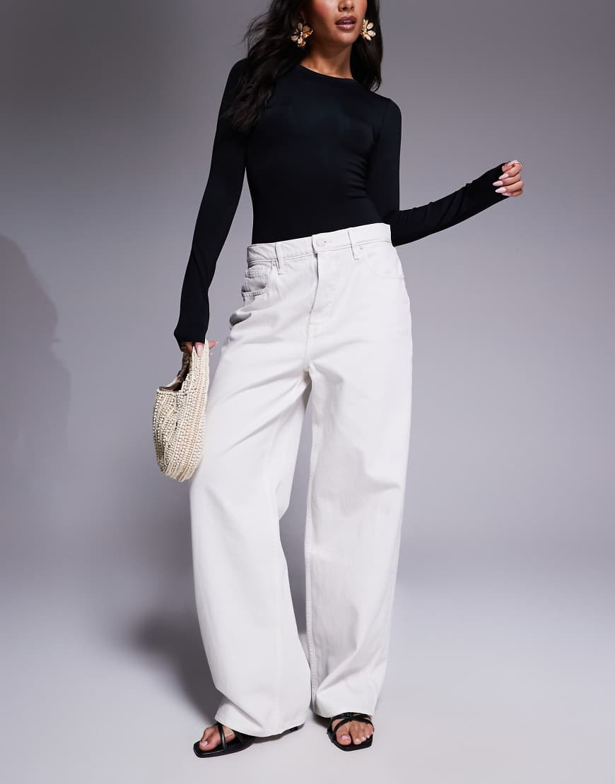 Good American good standard baggy jeans in cloud white | ASOS (Global)