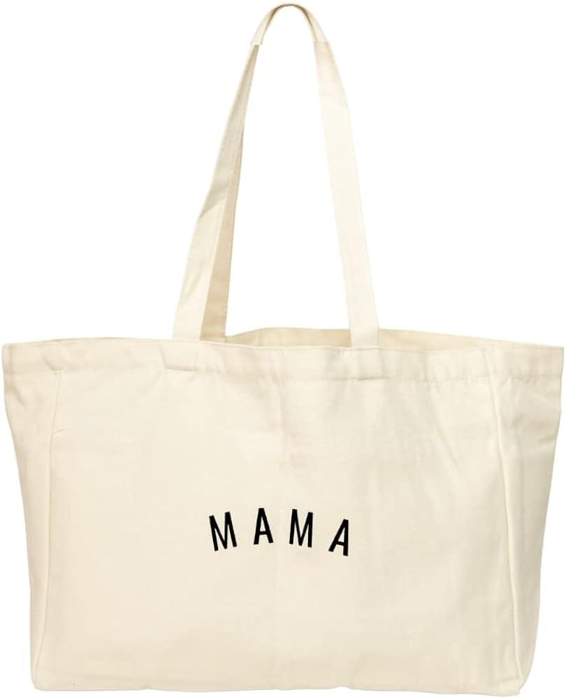 Sunflower Motherhood Mom Hospital Bag | Mama Canvas Tote Bag With Six Pocket Organization | Cute ... | Amazon (US)