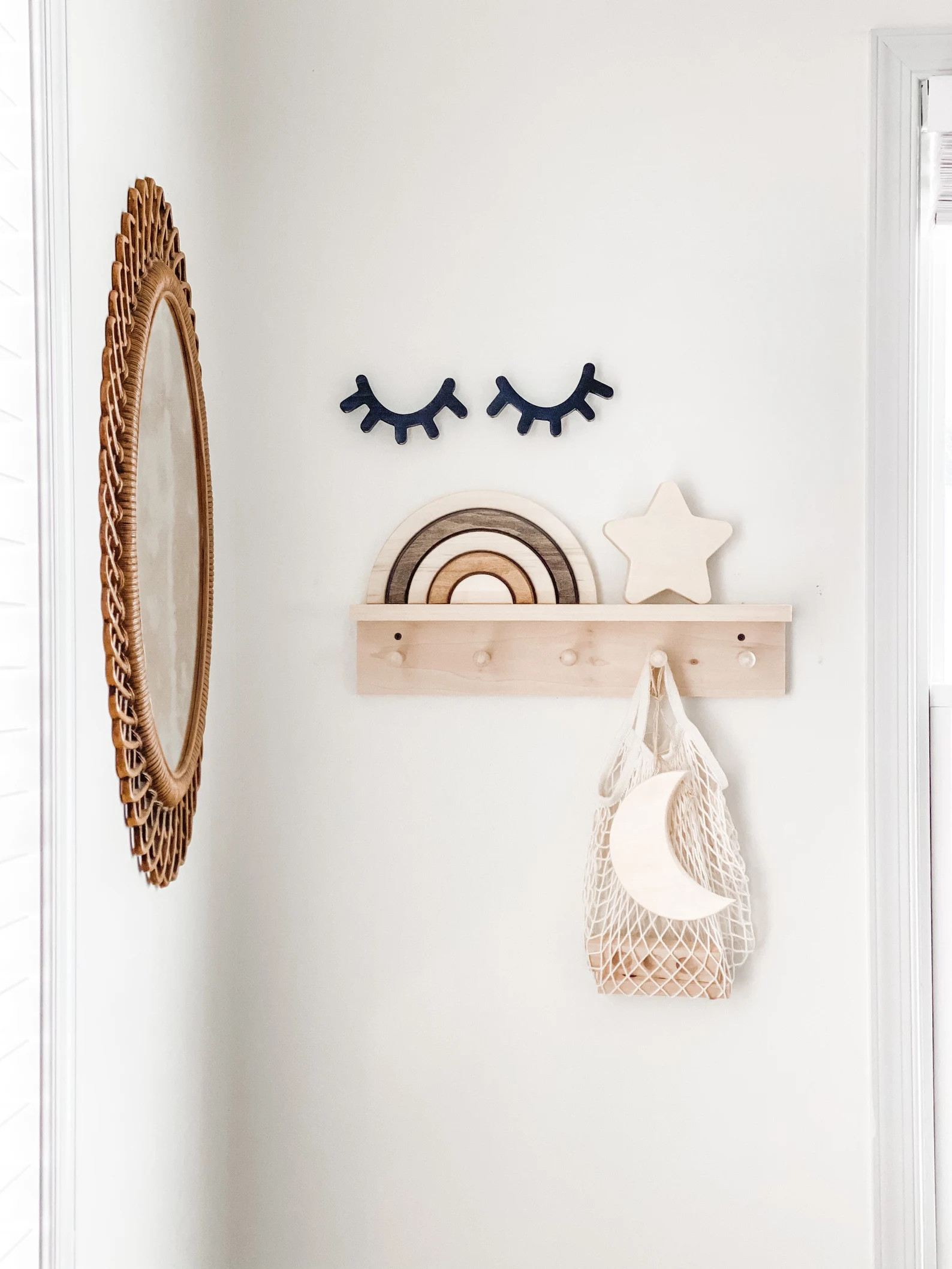 Wooden Peg Shelf  Peg Shelf Nursery  Nursery Wall Decor  | Etsy | Etsy (US)