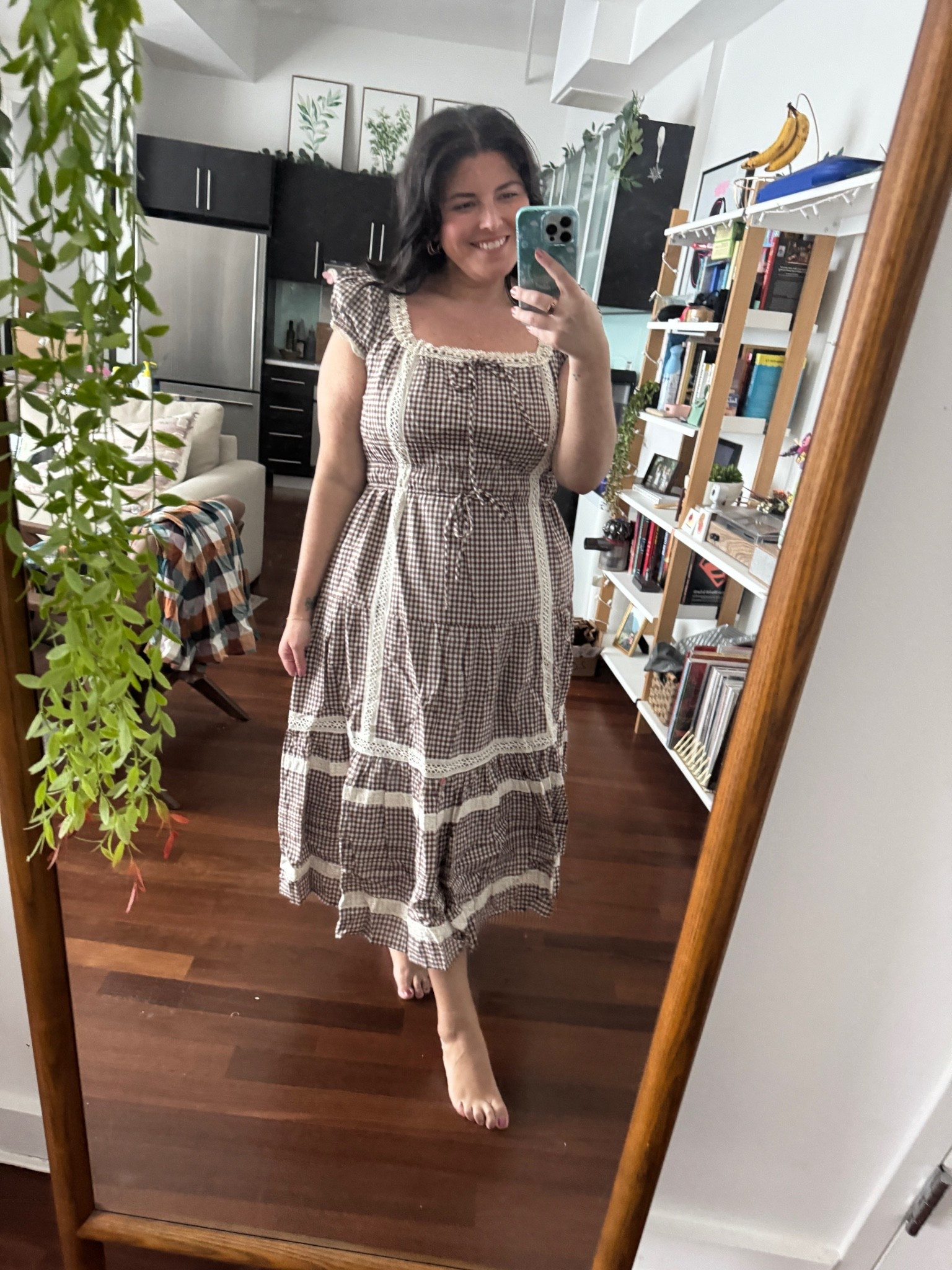 Omg I got so excited to try on the dress I skipped steaming it lol. It’s so cute for fall, I can’t wait to wear this! 😍

#LTKPlusSize #LTKSeasonal #LTKMidsize