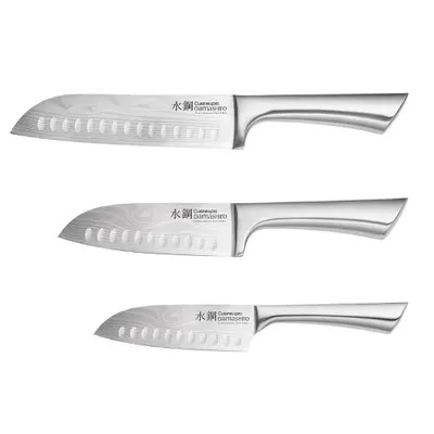 Cuisine::pro® Cuisinepro® Damashiro® Santoku Knife Set 3 Piece in Silver at Nordstrom | Nordstrom