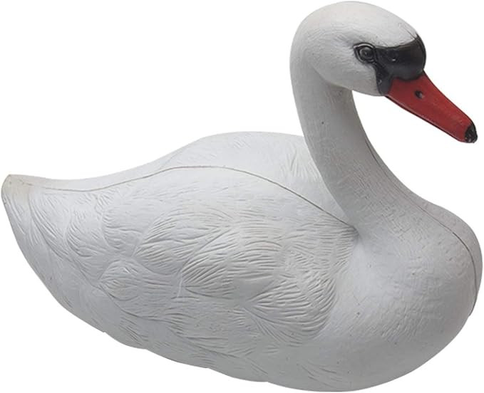 DENPETEC Swan Decoy, White Floating Goose Garden Statue, Pond Bird Deterrent Ornament, Duck Hunti... | Amazon (US)