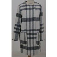 NWOT M&S Collection Size: 10 - Grey and Cream checked coat | Oxfam Online Shop