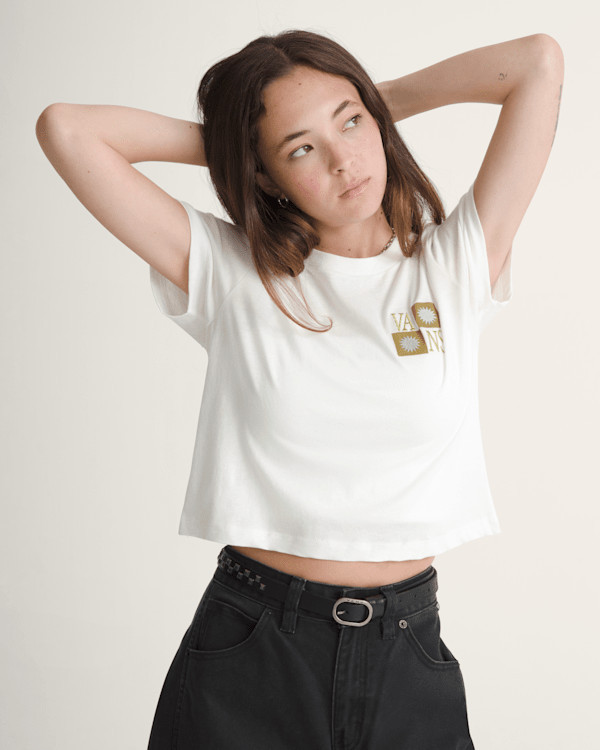 Vans Sunny Checkerboard Crop T-Shirt Women - M | Vans (US)
