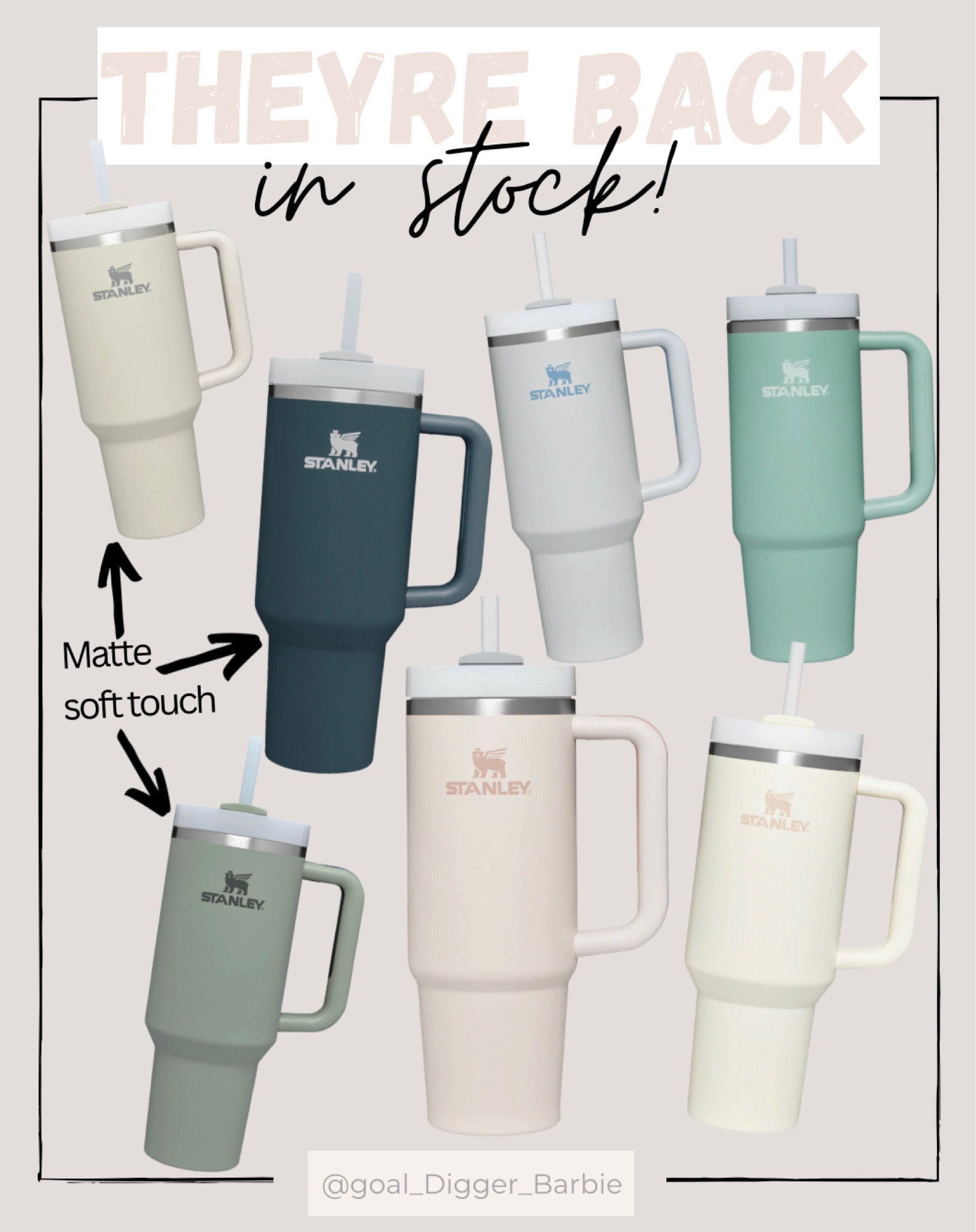 I’m OBSESSED with my Stanley! 
Exact links will take you to all color options

Restocked and even with soft touch matte options 

#LTKCyberweek #LTKunder50 #LTKHoliday