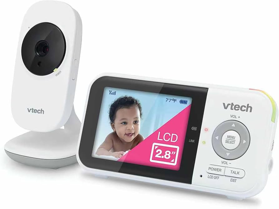 VTech VM819 Baby Monitor with Camera and Audio, 2.8” Screen Portable Baby Camera, Night Vision,... | Amazon (US)